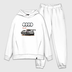 Мужской костюм оверсайз Audi Racing team, цвет: белый