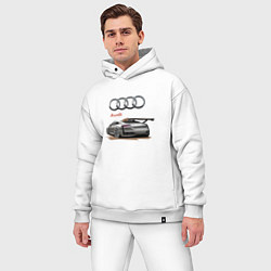Мужской костюм оверсайз Audi Racing team, цвет: белый — фото 2