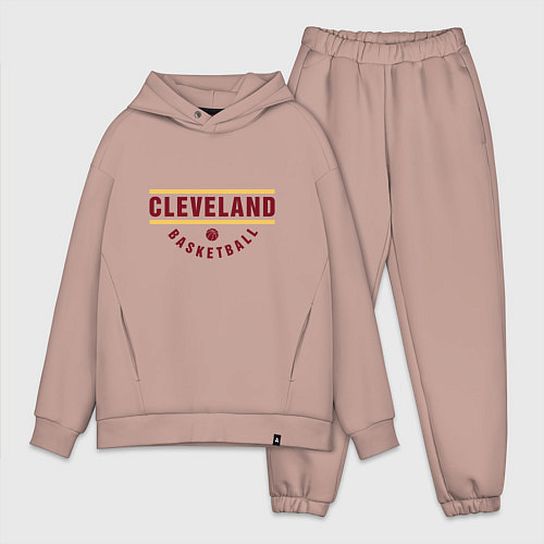 Мужской костюм оверсайз Cleveland - Basketball / Пыльно-розовый – фото 1