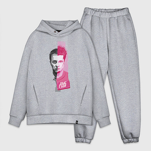 Мужской костюм оверсайз Fight CluВ / Меланж – фото 1
