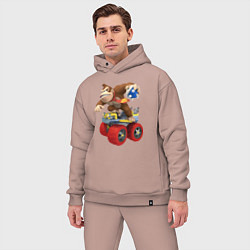 Мужской костюм оверсайз Donkey Kong Super Mario Nintendo, цвет: пыльно-розовый — фото 2