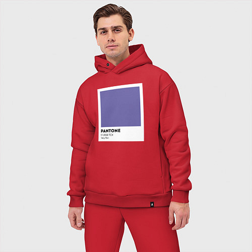 Мужской костюм оверсайз Pantone Very Peri / Красный – фото 3