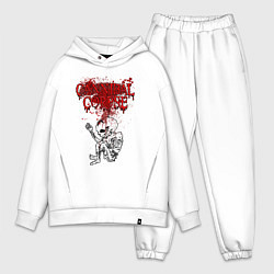 Мужской костюм оверсайз Cannibal Corpse skeleton, цвет: белый