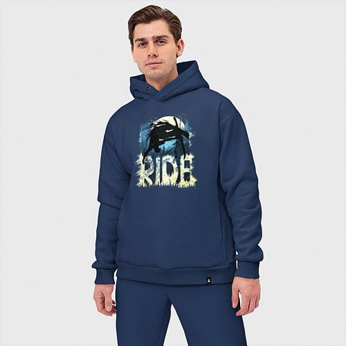 Мужской костюм оверсайз Ride Ski / Тёмно-синий – фото 3