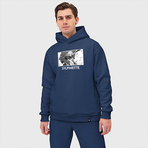 Мужской костюм оверсайз Сильфиетта / Тёмно-синий – фото 3