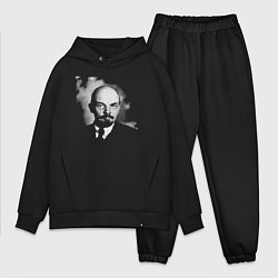Мужской костюм оверсайз Владимир Ленин, цвет: черный