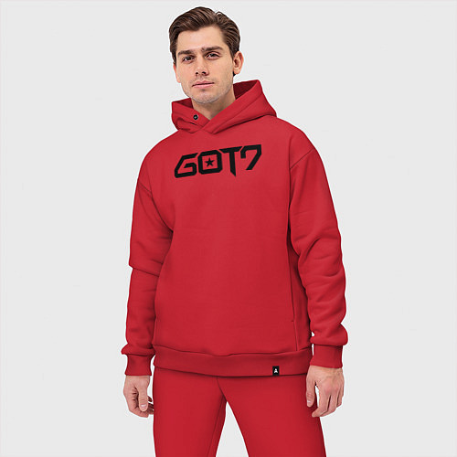 Мужской костюм оверсайз Got7 bambam / Красный – фото 3