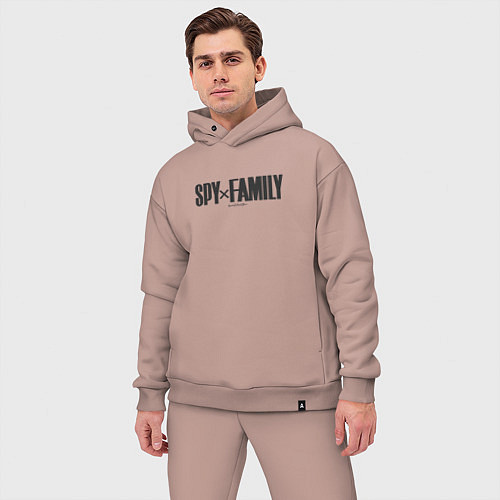 Мужской костюм оверсайз Spy x Family Logo / Пыльно-розовый – фото 3