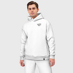 Мужской костюм оверсайз Noize mc нойз мс logo, цвет: белый — фото 2