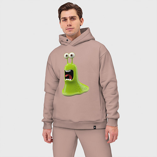 Мужской костюм оверсайз Испуганный слизняк / Пыльно-розовый – фото 3