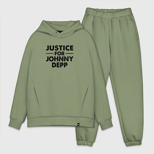 Мужской костюм оверсайз Справедливость для Джонни Деппа / Авокадо – фото 1