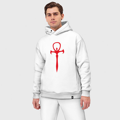 Мужской костюм оверсайз Vampire The Masquerade Emblem / Белый – фото 3