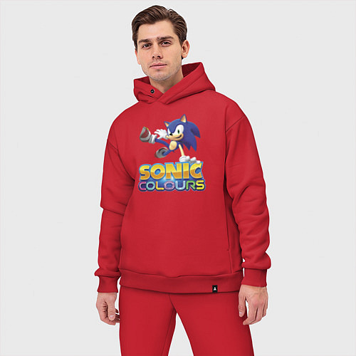 Мужской костюм оверсайз Sonic Colours Hedgehog Video game / Красный – фото 3
