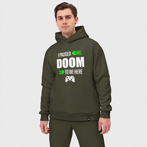 Мужской костюм оверсайз Doom I Paused / Хаки – фото 3