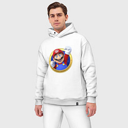 Мужской костюм оверсайз Марио 3d, цвет: белый — фото 2