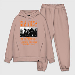 Мужской костюм оверсайз GUNS-N-ROSES АФИША, цвет: пыльно-розовый