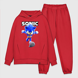 Мужской костюм оверсайз Sonic the Hedgehog 2022, цвет: красный