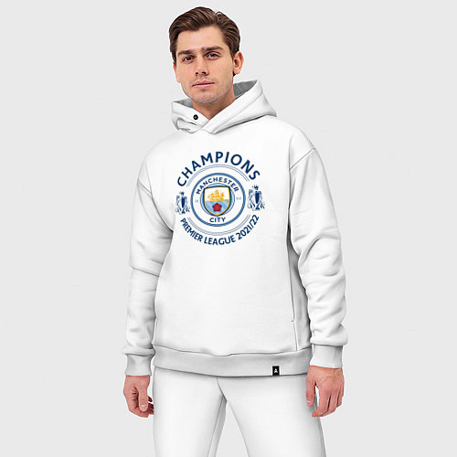 Мужской костюм оверсайз Manchester City Champions 20212022 / Белый – фото 3