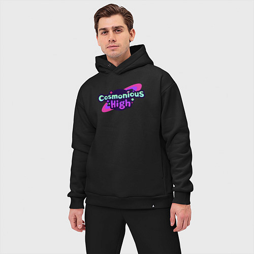 Мужской костюм оверсайз Cosmonious High Logo / Черный – фото 3