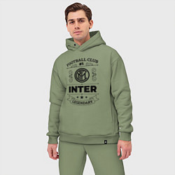 Мужской костюм оверсайз Inter: Football Club Number 1 Legendary, цвет: авокадо — фото 2