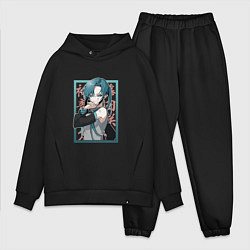 Мужской костюм оверсайз Hatsune Miku Drain, цвет: черный