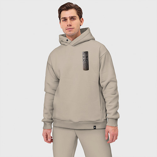 Мужской костюм оверсайз Тотем Сварога / Миндальный – фото 3