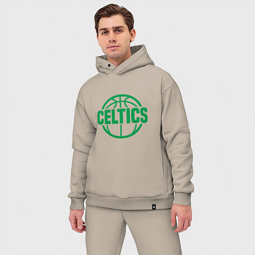 Мужской костюм оверсайз Celtics Baller / Миндальный – фото 3