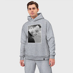 Мужской костюм оверсайз Bursin, цвет: меланж — фото 2