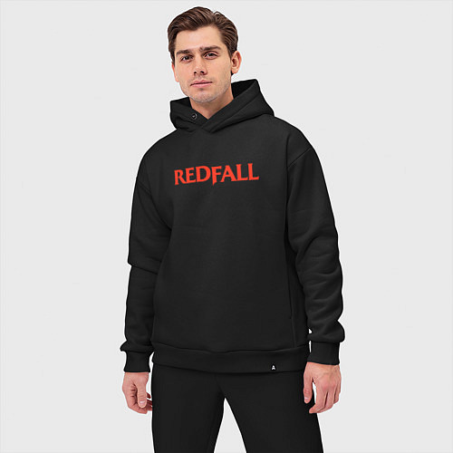 Мужской костюм оверсайз Redfall logo / Черный – фото 3