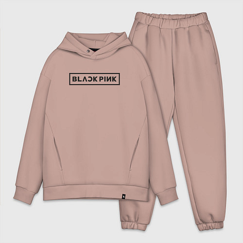 Мужской костюм оверсайз BLACKPINK LOGO / Пыльно-розовый – фото 1