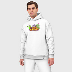 Мужской костюм оверсайз My Singings Monsters Logo, цвет: белый — фото 2