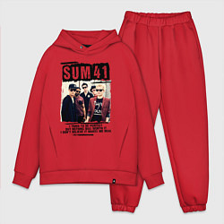 Мужской костюм оверсайз SUM 41 PIECES, цвет: красный