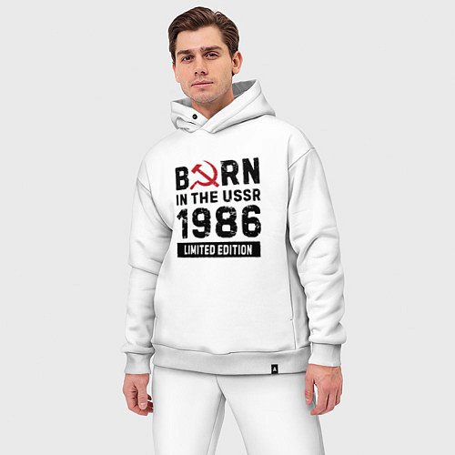 Мужской костюм оверсайз Born In The USSR 1986 Limited Edition / Белый – фото 3