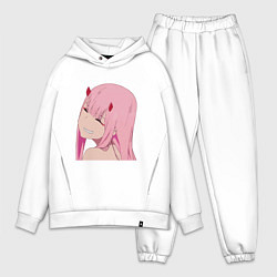 Мужской костюм оверсайз Zero Two крупный план, цвет: белый