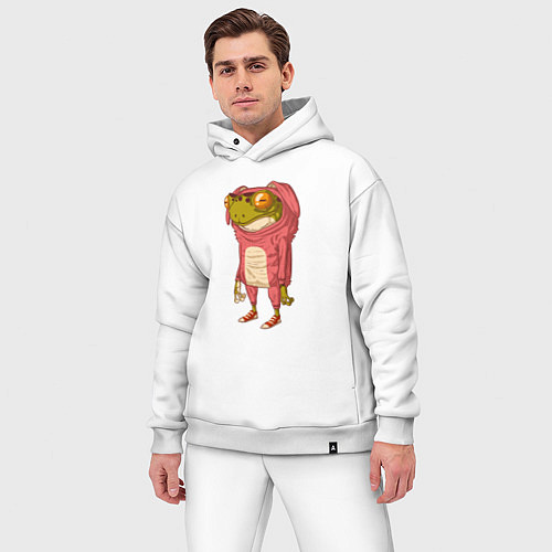 Мужской костюм оверсайз Лягушка в костюме зайчика / Белый – фото 3