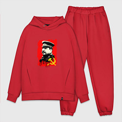Мужской костюм оверсайз СССР - Сталин, цвет: красный