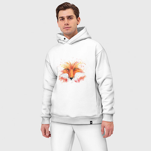 Мужской костюм оверсайз Charming fox / Белый – фото 3