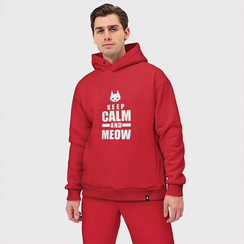 Мужской костюм оверсайз Stray - Keep Calm / Красный – фото 3