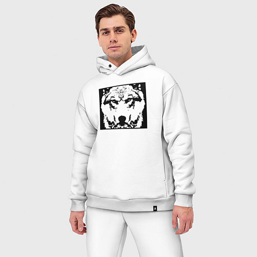 Мужской костюм оверсайз Fenrir giant wolf / Белый – фото 3