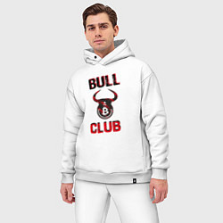 Мужской костюм оверсайз Bull Bitcoin Club, цвет: белый — фото 2