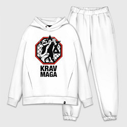 Мужской костюм оверсайз Krav-maga ring, цвет: белый