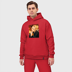 Мужской костюм оверсайз Hyunjin Stray Kids Circus, цвет: красный — фото 2
