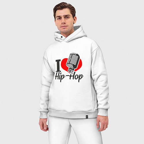 Мужской костюм оверсайз Love Hip Hop / Белый – фото 3