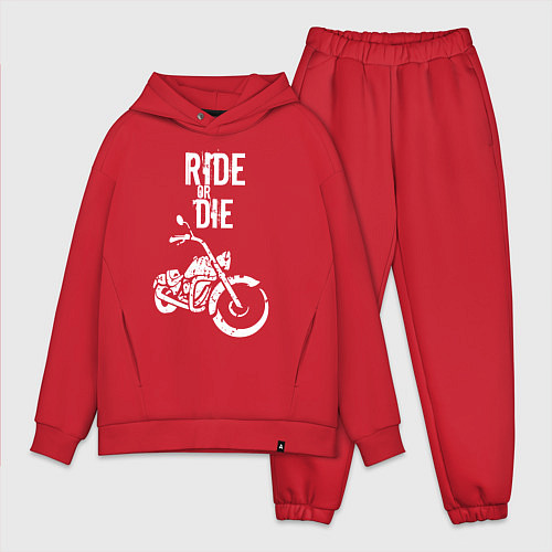 Мужской костюм оверсайз Ride or Die винтаж / Красный – фото 1