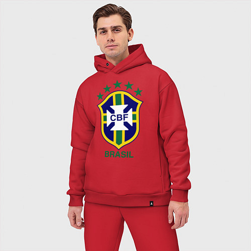 Мужской костюм оверсайз Brasil CBF / Красный – фото 3