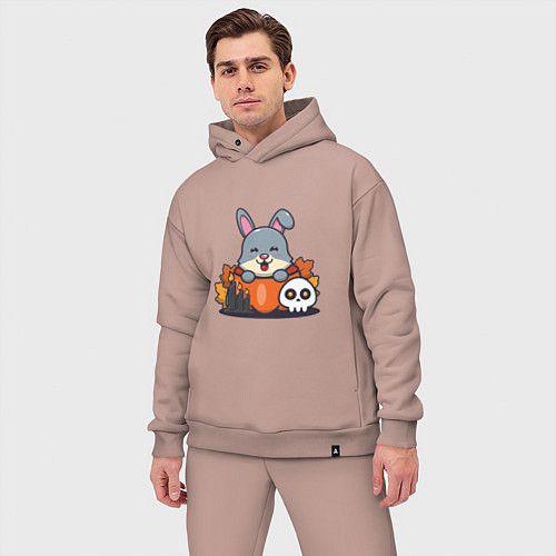 Мужской костюм оверсайз Rabbit halloween / Пыльно-розовый – фото 3