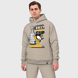 Мужской костюм оверсайз Питтсбург Пингвинз НХЛ, цвет: миндальный — фото 2