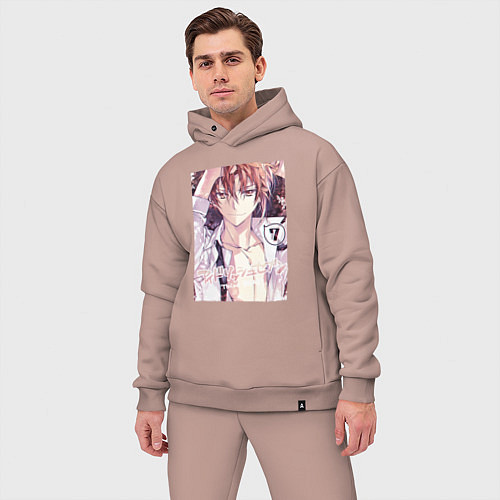 Мужской костюм оверсайз Рику Нанасэ - Семёрка идолов / Пыльно-розовый – фото 3