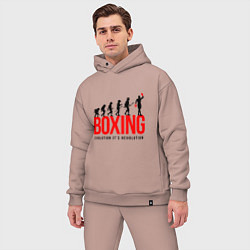 Мужской костюм оверсайз Boxing evolution, цвет: пыльно-розовый — фото 2