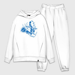 Мужской костюм оверсайз Силуэт сварщика, цвет: белый